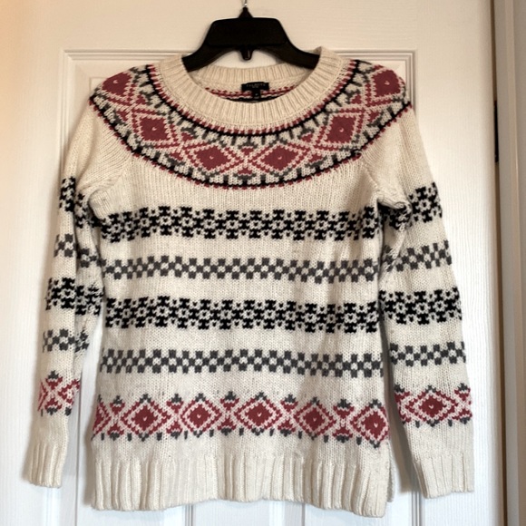 Talbots Fair Isle Wool Blend Sweater - size P - Picture 2 of 4